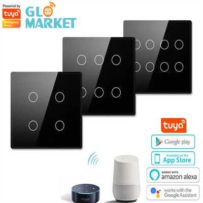Glomarket Smart Wifi Brésil 118*124 Switch Travaillez avec l'assistant Google Alexa Tuya Smart Light Switch pour la maison