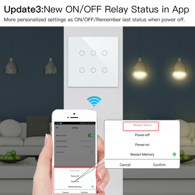 Glomarket Smart Wifi Brésil 118*124 Switch Travaillez avec l'assistant Google Alexa Tuya Smart Light Switch pour la maison