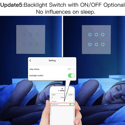 Glomarket Smart Wifi Brésil 118*124 Switch Travaillez avec l'assistant Google Alexa Tuya Smart Light Switch pour la maison