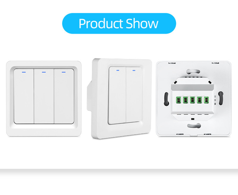 Glomarket Tuya Wifi Zigbee Smart Light Switch Appuyez sur le bouton de commutateur de mur 1/2/3 Gang Travaillez avec Alexa Google Home
