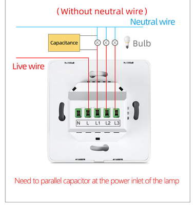 Glomarket Tuya Wifi Zigbee Smart Light Switch Appuyez sur le bouton de commutateur de mur 1/2/3 Gang Travaillez avec Alexa Google Home