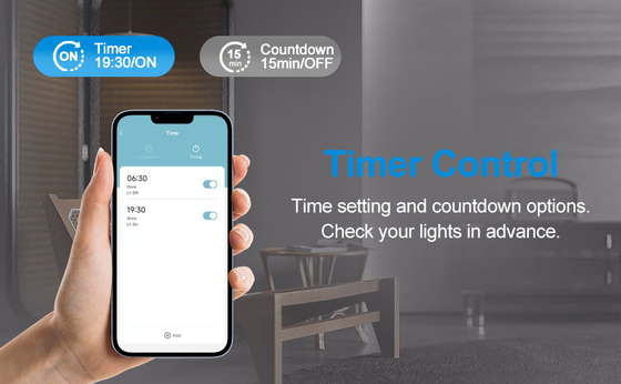 Glomarket Tuya Wifi Smart Wall Light Switch 1/2/3 Gang Support Contrôle vocal / application / tactile avec écran d'affichage de température