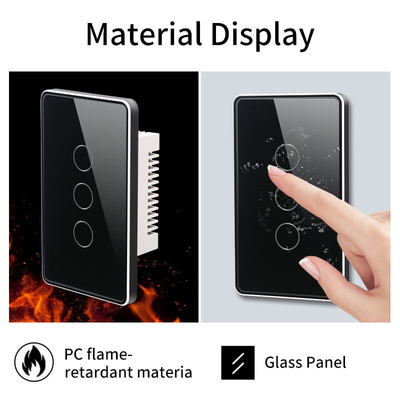 Glomarket Tuya Smart Switch Wifi US Commutateur électrique de mur Google Home Alexa Lamp Light Touch Commutateur de commande d'application