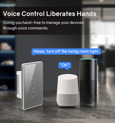 Glomarket Tuya Smart Switch Wifi US Commutateur électrique de mur Google Home Alexa Lamp Light Touch Commutateur de commande d'application