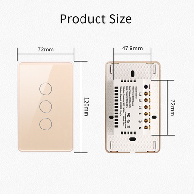 Glomarket Tuya Smart Switch Wifi US Commutateur électrique de mur Google Home Alexa Lamp Light Touch Commutateur de commande d'application
