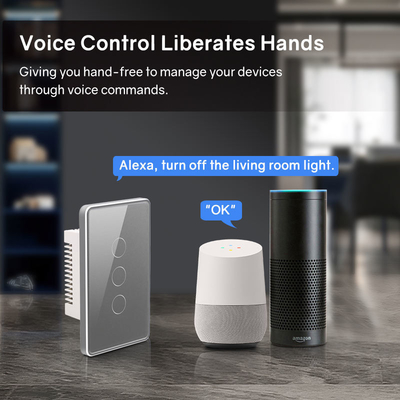 Glomarket Tuya Smart Switch Wifi US Commutateur électrique de mur Google Home Alexa Lamp Light Touch Commutateur de commande d'application