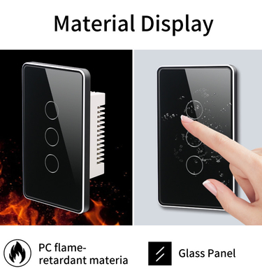 Glomarket Tuya Smart Switch Wifi US Commutateur électrique de mur Google Home Alexa Lamp Light Touch Commutateur de commande d'application