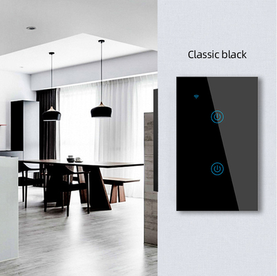 Glomarket Produits de nouveau design Tuya Smart Wifi Switch Wall Us Standard Panel tactile en verre éclairage Support de commande à distance d'application