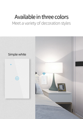 Glomarket Produits de nouveau design Tuya Smart Wifi Switch Wall Us Standard Panel tactile en verre éclairage Support de commande à distance d'application