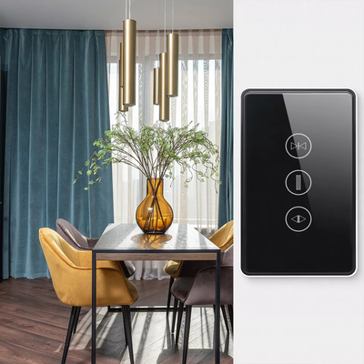 Glomarket nous commutateur intelligent Alexa Google Home de volet en Tuya Wifi de rideau de commutateur de contact de bouton de contrôle intelligent standard de voix