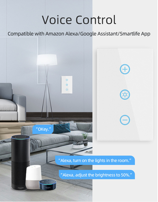 Glomarket US Standard Dimmer Commutateur sans fil électrique Commutateur intelligent Intelligent Mur Dimmer Commutateur lumineux Smart Home Automatisation