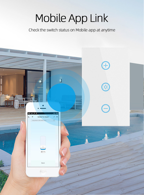 Glomarket US Standard Dimmer Commutateur sans fil électrique Commutateur intelligent Intelligent Mur Dimmer Commutateur lumineux Smart Home Automatisation