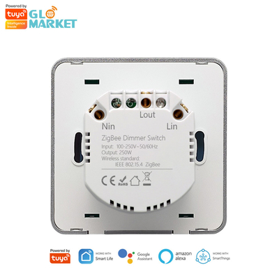Glomarket Smart Home Dimmer Commutateur Tuya Zigbee Contrôle vocal Bouton d'obscurcissement Ajustez la luminosité avec affichage numérique