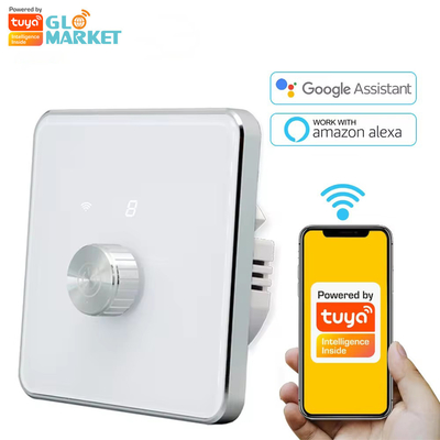 Glomarket Smart Home Dimmer Commutateur Tuya Zigbee Contrôle vocal Bouton d'obscurcissement Ajustez la luminosité avec affichage numérique