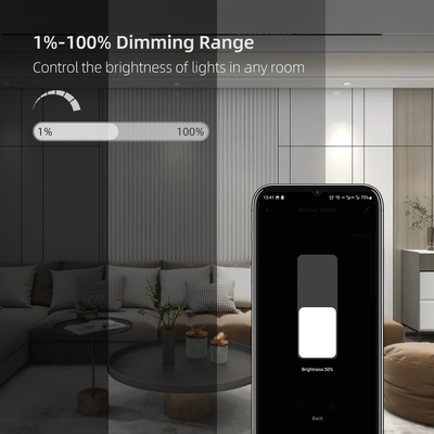 Glomarket Smart Home Dimmer Commutateur Tuya Zigbee Contrôle vocal Bouton d'obscurcissement Ajustez la luminosité avec affichage numérique