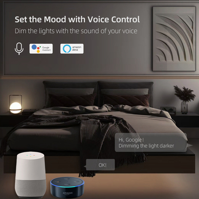 Glomarket Smart Home Dimmer Commutateur Tuya Zigbee Contrôle vocal Bouton d'obscurcissement Ajustez la luminosité avec affichage numérique
