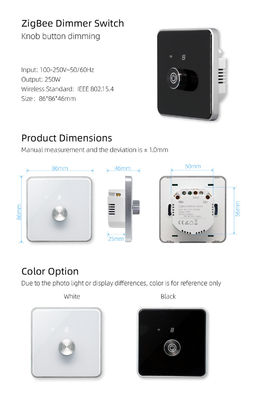 Glomarket Smart Home Dimmer Commutateur Tuya Zigbee Contrôle vocal Bouton d'obscurcissement Ajustez la luminosité avec affichage numérique
