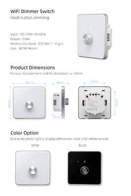Glomarket Smart Home Dimmer Commutateur Tuya Zigbee Contrôle vocal Bouton d'obscurcissement Ajustez la luminosité avec affichage numérique