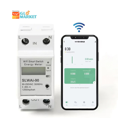 Glomarket Wifi Tuya/Smart Life App Contrôle à distance Protecteur de circuit intelligent Relais Dispositif interrupteur Compteur d'énergie