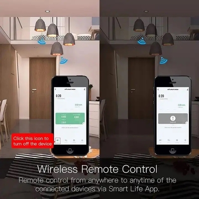 Glomarket Wifi Tuya/Smart Life App Contrôle à distance Protecteur de circuit intelligent Relais Dispositif interrupteur Compteur d'énergie