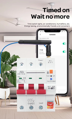 Glomarket Disjoncteur Wifi Smart Switch Tuya Smart 1p 2p 3p 4p Système domestique intelligent Circuit électrique 4P Disjoncteur intelligent MCB