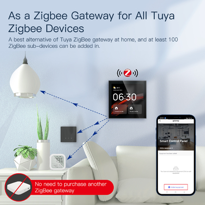 Glomarket Tuya Smart 4 pouces multi-fonctionnel écran tactile Panneau de commande Alexa voix Zigbee contrôle central