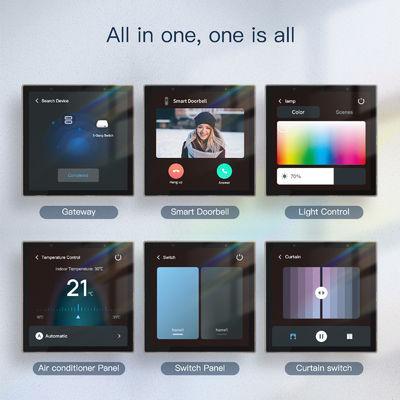 Glomarket Tuya Smart 4 pouces multi-fonctionnel écran tactile Panneau de commande Alexa voix Zigbee contrôle central