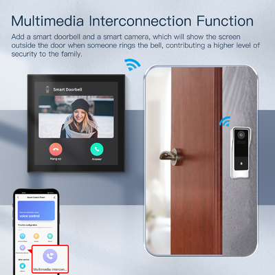 Glomarket Tuya Smart 4 pouces multi-fonctionnel écran tactile Panneau de commande Alexa voix Zigbee contrôle central