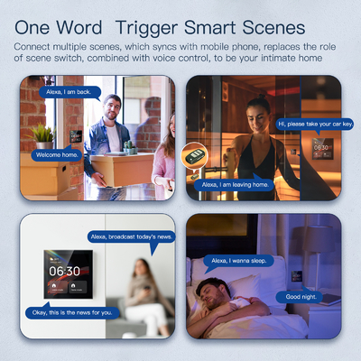 Glomarket Tuya Smart 4 pouces multi-fonctionnel écran tactile Panneau de commande Alexa voix Zigbee contrôle central