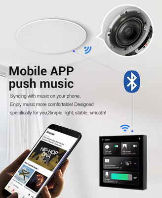 Panneau de commande de la maison intelligente Glomarket Écran tactile 4 pouces WiFi multifonctionnel Système de musique de fond pour la maison Tuya Zigbee Gateway