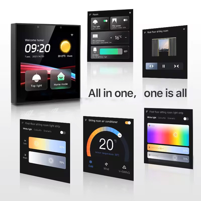 Panneau de commande de la maison intelligente Glomarket Écran tactile 4 pouces WiFi multifonctionnel Système de musique de fond pour la maison Tuya Zigbee Gateway