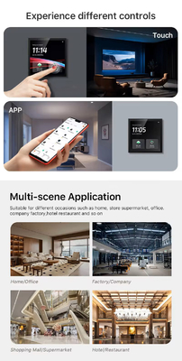 Panneau de commande de la maison intelligente Glomarket Écran tactile 4 pouces WiFi multifonctionnel Système de musique de fond pour la maison Tuya Zigbee Gateway