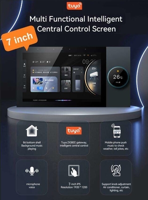 Glomarket Tuya Wifi Smart 7 pouces Panneau de commande multifonctionnel Ble musique mur écran tactile Zigbee Hub Gateway contrôle central