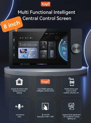 Glomarket 8 pouces Tuya Smart WiFi Zigbee Gteway Scene Music Play Multi-fonctionnel Panneau de commande intelligent Contrôleur central