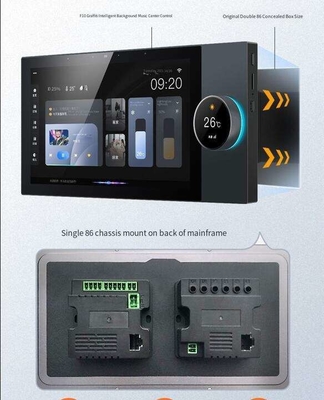 Glomarket Tuya 10 pouces Panneau de commande central avec musique 2 gang relais 2 voies haut-parleurs multi-fonctionnels Smart Home Produits