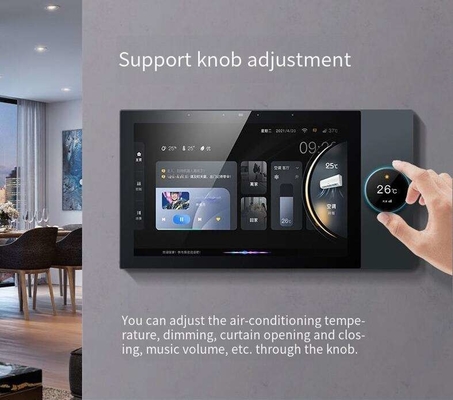 Glomarket Tuya 10 pouces Panneau de commande central avec musique 2 gang relais 2 voies haut-parleurs multi-fonctionnels Smart Home Produits