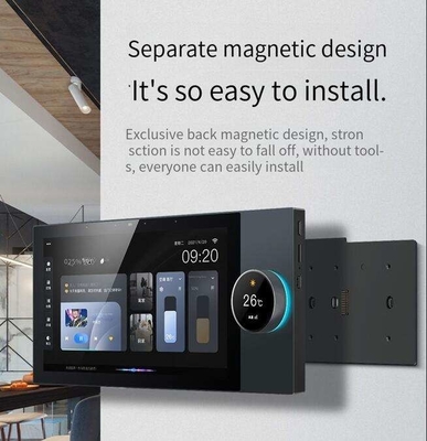 Glomarket Tuya 10 pouces Panneau de commande central avec musique 2 gang relais 2 voies haut-parleurs multi-fonctionnels Smart Home Produits