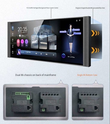 Glomarket 12 pouces Multifonction Musical Host Écran tactile Zigbee Porte-parole Paroi Panneau de commande central Pour les scènes intelligentes Commutateur