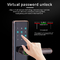 Serrure de porte intelligente Euro Serrure biométrique d'empreintes digitales Tuya Noir
